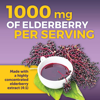 Viva Naturals Elderberry with Vitamin C and Zinc for Adults - 5 in 1 Sambucus Black Elderberry Capsules with Vitamin D3 5000 IU Immunity Supplement - Maple Wellness Supplements