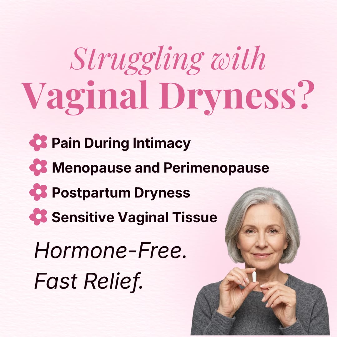 VLUSH Vaginal Moisturizer: Hormone-Free Hyaluronic Acid Suppositories for Dryness & Intimate Comfort – Clean Support for Menopause & Perimenopause (10pk) - Maple Wellness Supplements