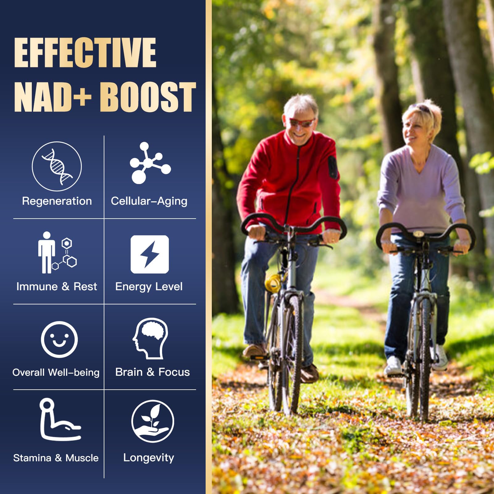 VPKIN NAD Supplement,1500mg NAD+ Supplement with Resveratrol,Nicotinamide,Quercetin,CoQ10,Support Energy & Repair, Vitality,Non-GMO, No Fillers(120 Capsules) - Maple Wellness Supplements