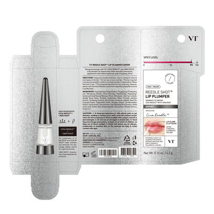 VTCOSMETICS Reedle Shot Lip Plumper, 0.15 oz (4.3 g), Moisturizing, Transparent, Lip Gloss, Fragrance-free, Korean Cosmetics (Expert) - Maple Wellness Supplements
