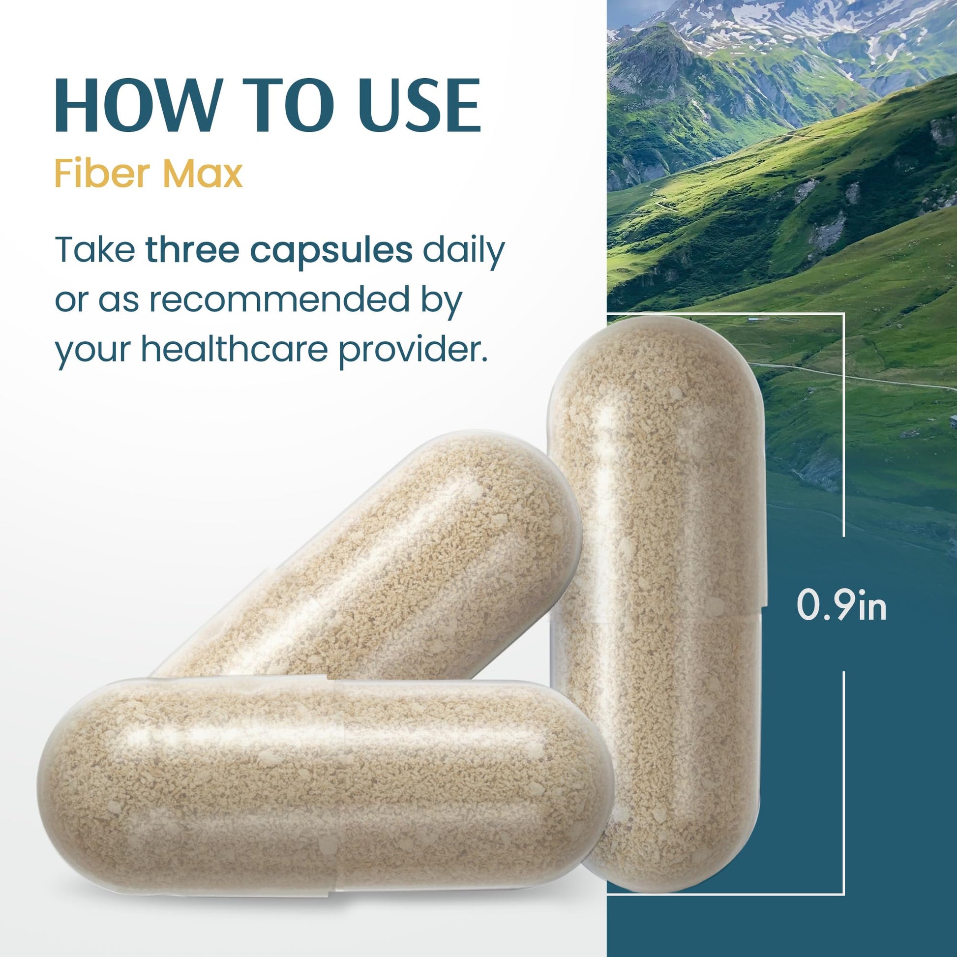 Vykee Nutrition Advanced Fiber Complex – Psyllium Husk, Aloe Vera, Chia & Flax Seed | Vegan, Non-GMO | Supports Digestive Health, Regularity & Gut Wellness | 180 Capsules - Maple Wellness Supplements