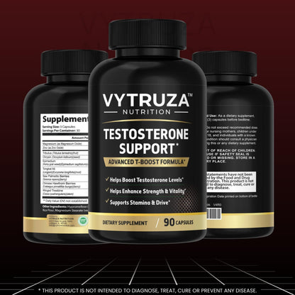 VYTRUZA Nutrition Advanced T-Boost Formula Test Support Capsules, Premium Ingredients, Energy, Strength Support Supplement for Men, 90 Capsules - Maple Wellness Supplements