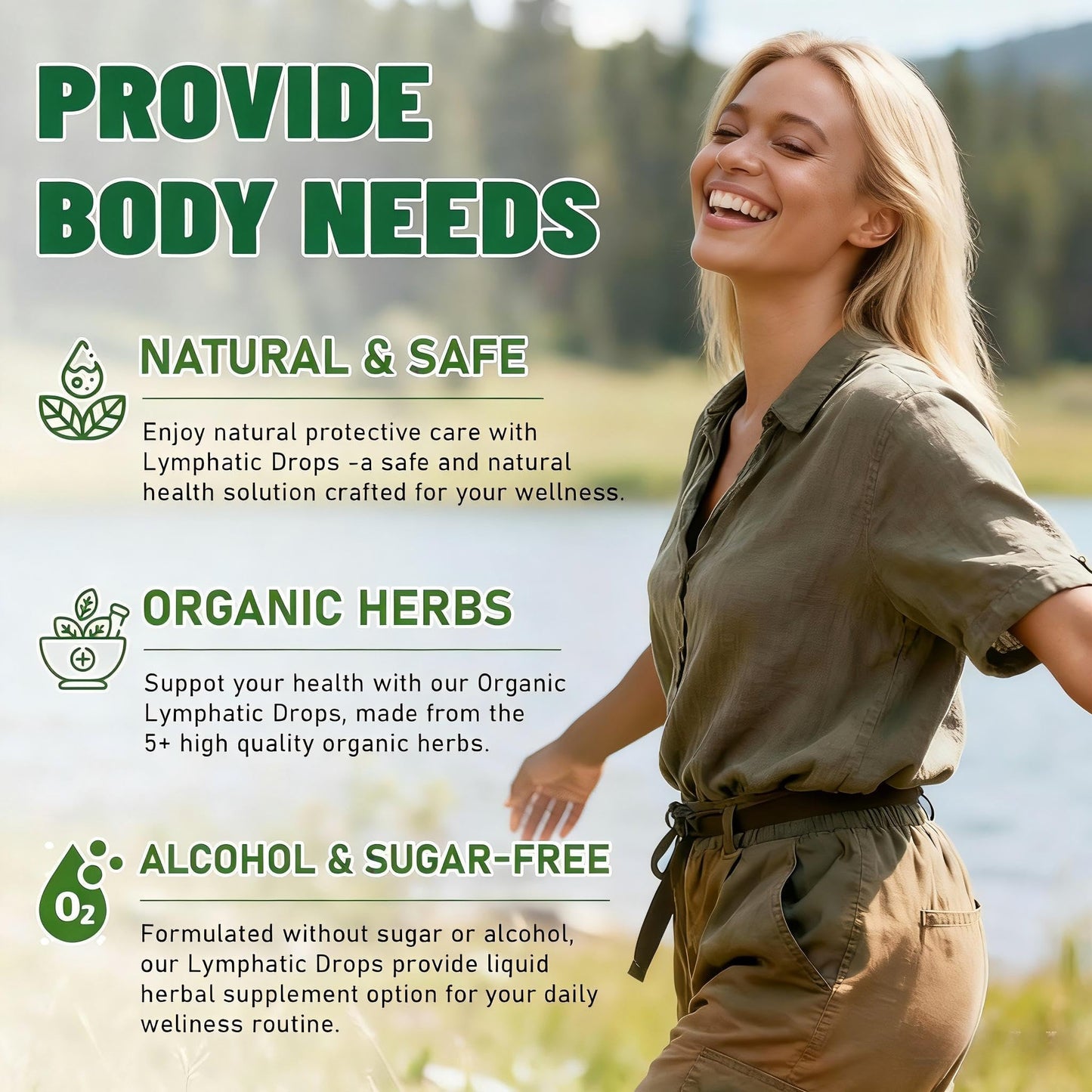 Wacipek Organic Lymphatic Drainage Drops, Lymphatic Drainage Supplement for Healthy Lymph Circulation, Reduce Bloating & Support Detox, Alcohol-Free Liquid Blend, 2 Fl Oz(60ml) - Maple Wellness Supplements