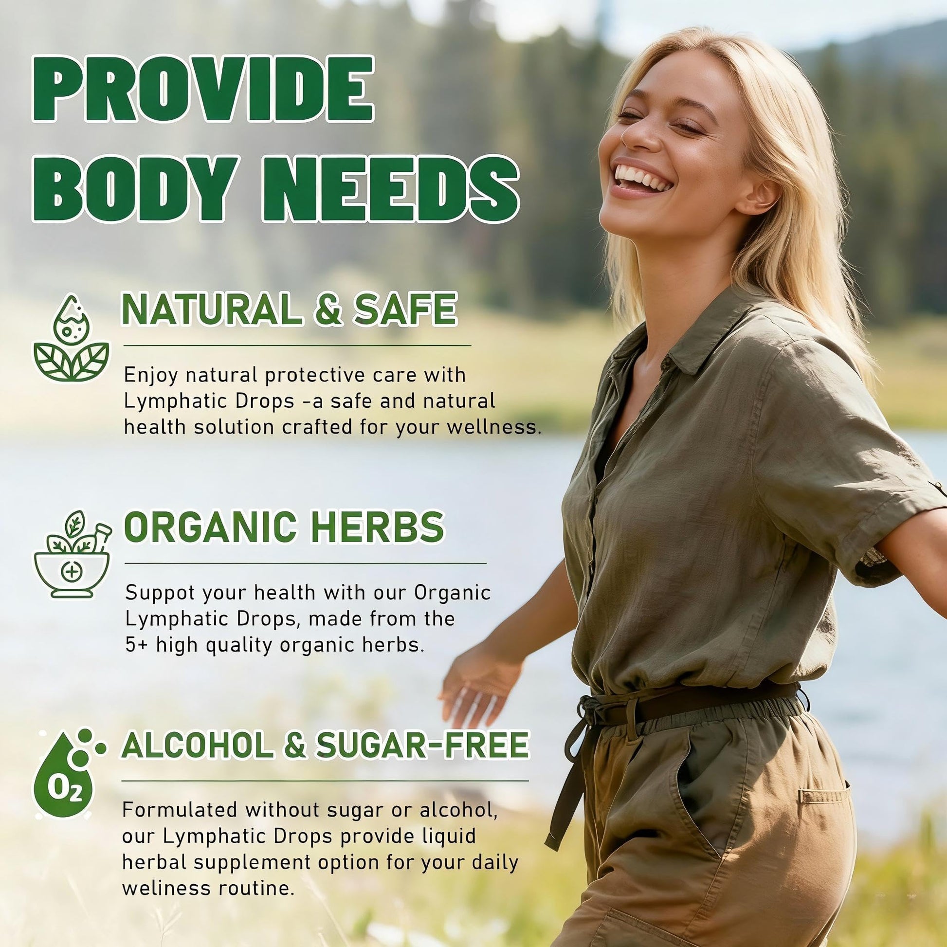 Wacipek Organic Lymphatic Drainage Drops, Lymphatic Drainage Supplement for Healthy Lymph Circulation, Reduce Bloating & Support Detox, Alcohol-Free Liquid Blend, 2 Fl Oz(60ml) - Maple Wellness Supplements