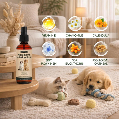 Wanciment NUVON Postbiotic Spray - Hot Spot Treatment for Dogs & Cats - Helps Alleviate Sensitive Skin, Scratching, and Licking of Coat - 3.38 fl oz - Maple Wellness Supplements