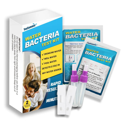 Water Bacteria Test Kit for Drinking Water: Results in 15 Minutes Coliform Bacteria Water Test Kit 2 Counts for Any Water Source Including Well Water Pool Water - Maple Wellness Supplements