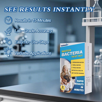 Water Bacteria Test Kit for Drinking Water: Results in 15 Minutes Coliform Bacteria Water Test Kit 2 Counts for Any Water Source Including Well Water Pool Water - Maple Wellness Supplements