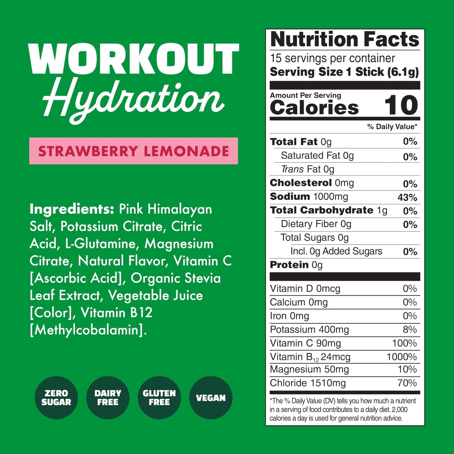 Waterboy Workout Hydration | 2,960mg Sugar Free Electrolyte Powder Packets | L-Glutamine + Vitamins | No Sugar, All Natural, Gluten Free - Maple Wellness Supplements
