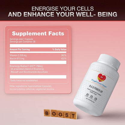 Weight Success Centers NAD+ Power Up Liposomal NAD+ Supplement – High Potency for Cellular Energy & Healthy Aging – Vegan, Gluten-Free, Non-GMO – for Men & Women – 30-Day Supply - Maple Wellness Supplements