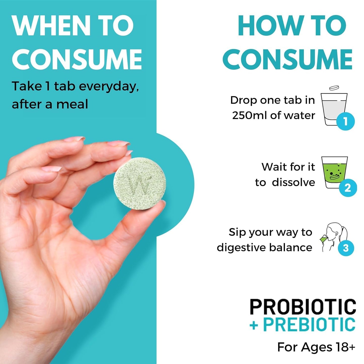 Wellbeing Nutrition Daily Probiotics + Prebiotics | Improve Metabolism, Acidity Relief, Digestion & Gut Health | 18 Billion CFU Organic Probiotics Supplement - Maple Wellness Supplements