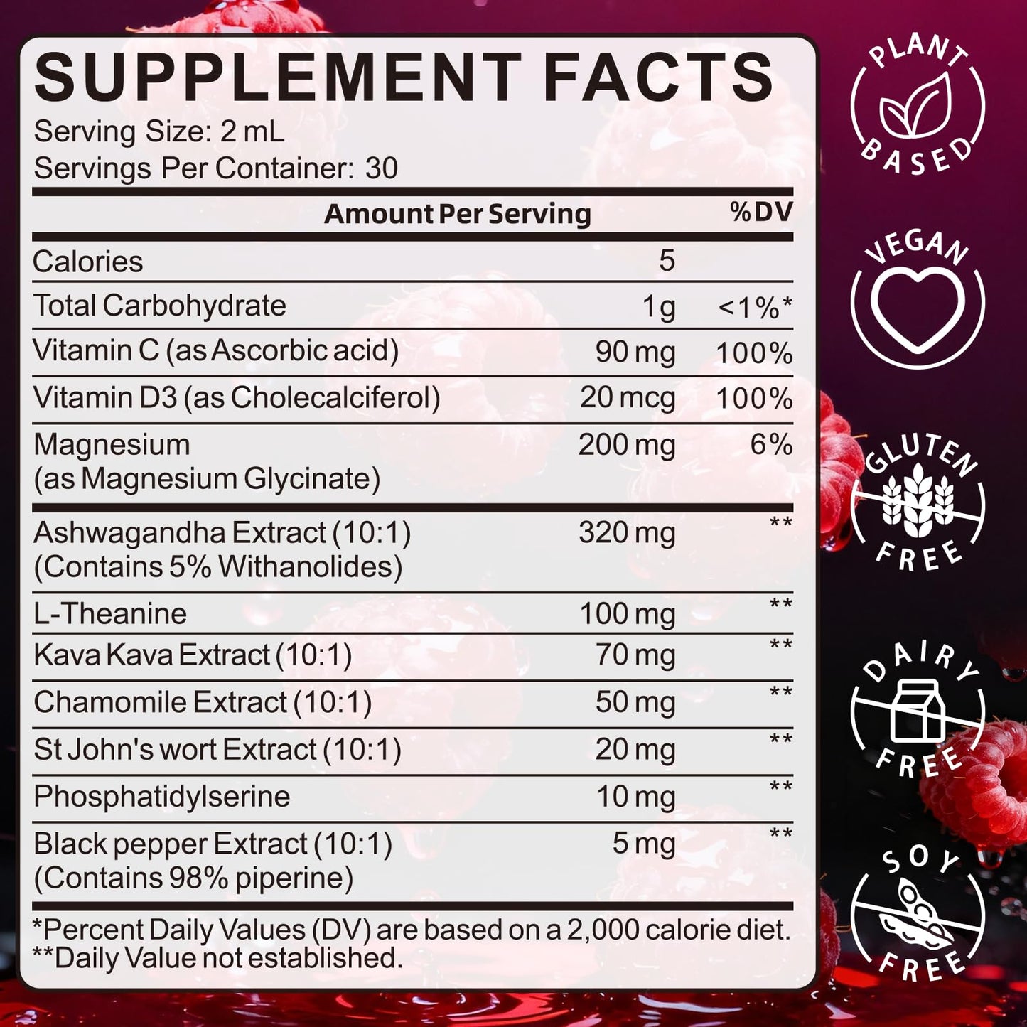 WellBloom Cortisol Reducer for Women & Men with Magnesium Glycinate, Ashwagandha, L-Theanine - Supports Stress Relief, Sleep & Heart Health, Nerves, Muscles - 2 Fl Oz - Maple Wellness Supplements