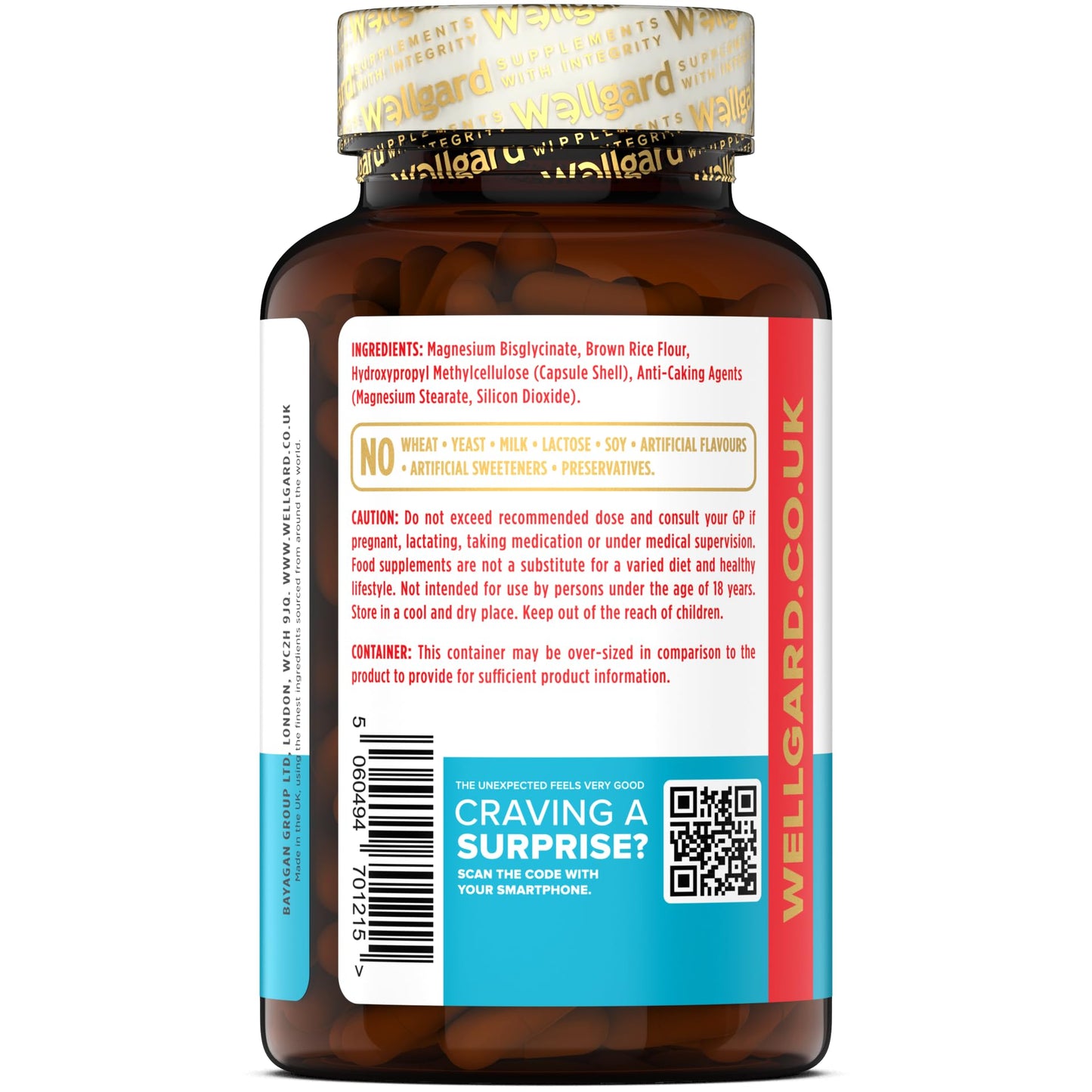 Wellgard Magnesium Glycinate, Mag 1200, High Strength Magnesium Bisglycinate - Maple Wellness Supplements
