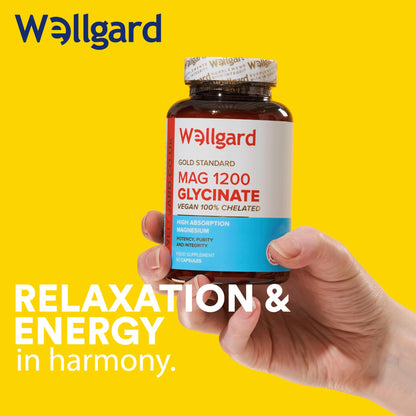 Wellgard Magnesium Glycinate, Mag 1200, High Strength Magnesium Bisglycinate - Maple Wellness Supplements