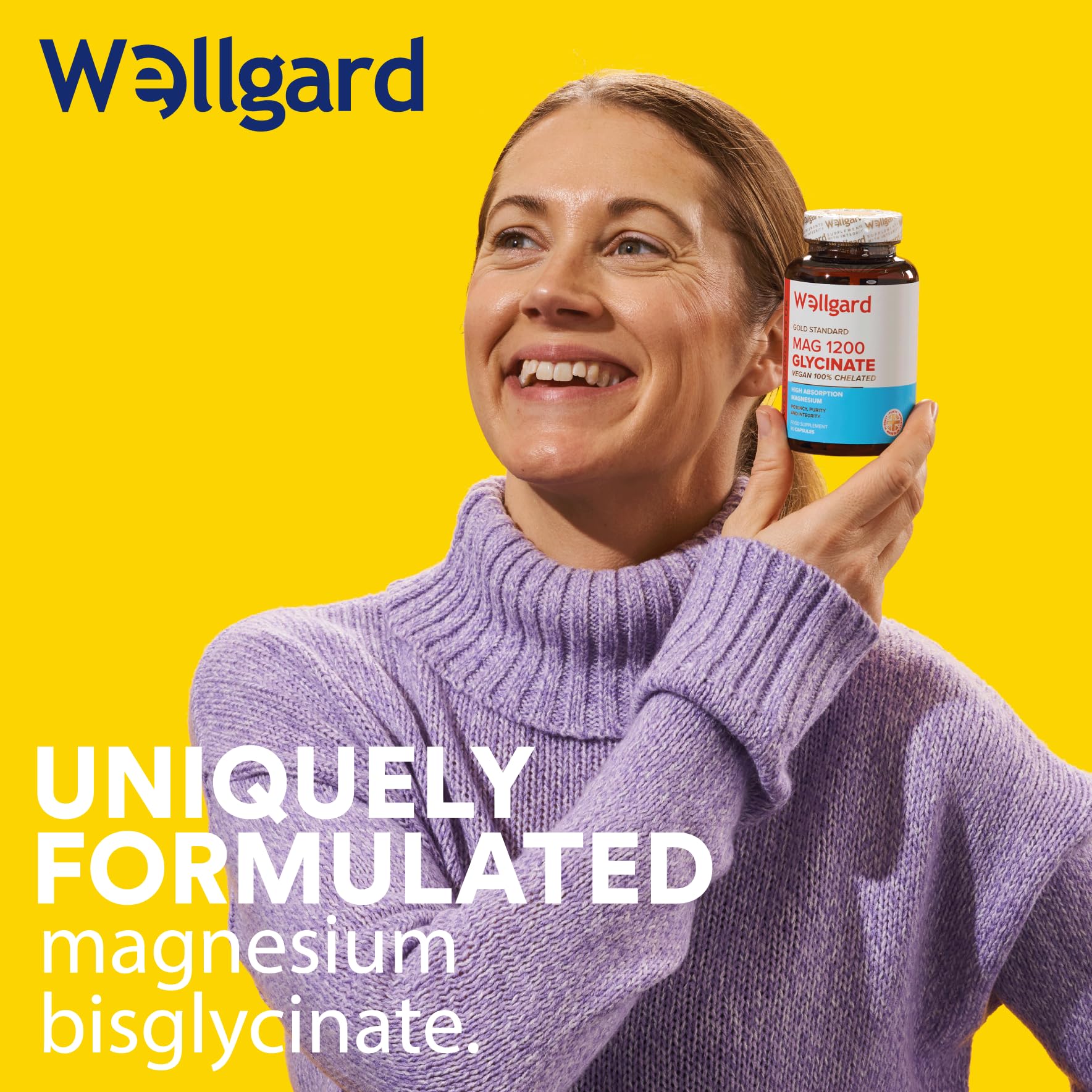 Wellgard Magnesium Glycinate, Mag 1200, High Strength Magnesium Bisglycinate - Maple Wellness Supplements