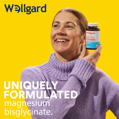 Wellgard Magnesium Glycinate, Mag 1200, High Strength Magnesium Bisglycinate - Maple Wellness Supplements
