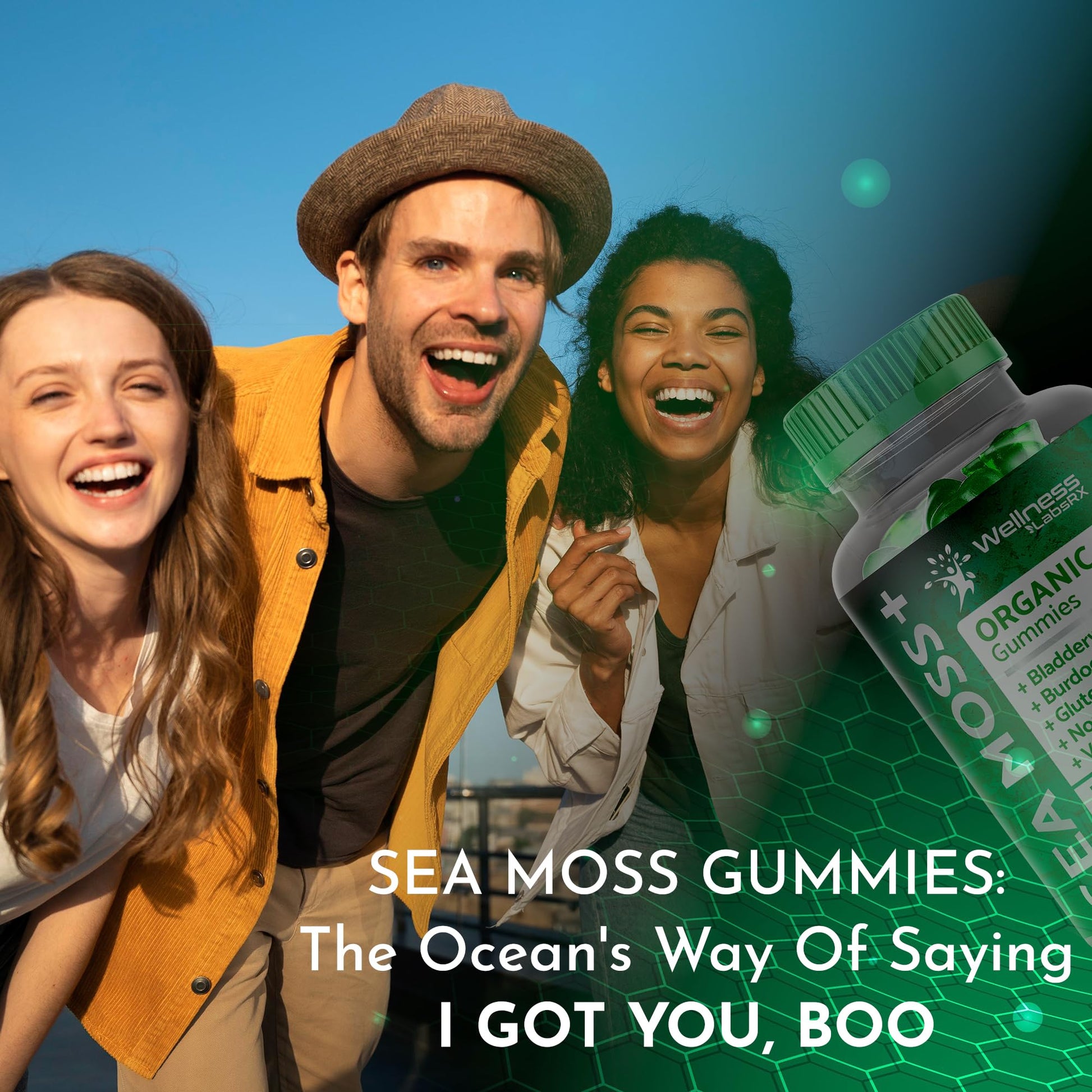 WELLNESS LABSRX Sea Moss Gummies, 3200mg Organic Seamoss, Irish Sea Moss - Maple Wellness Supplements