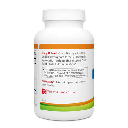 Wellness Resources Daily Detoxify with Silymarin, Dandelion, RA Lipoic Acid, NAC, Chlorella and More for Liver Support and Comprehensive Detoxification (90 Capsules) - Maple Wellness Supplements