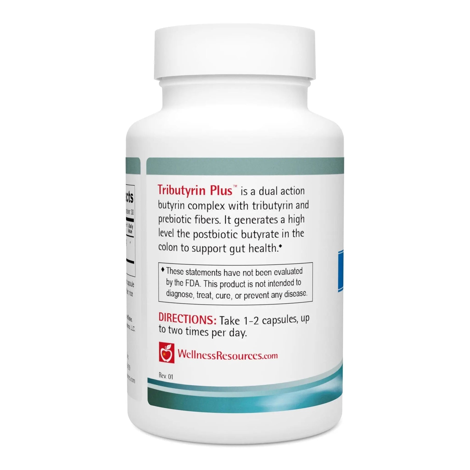 Wellness Resources Tributyrin Plus Postbiotic Supplement for Gut Health with High Absorption ButyraGen Tributyrin Complex (800mg per Two Capsules, 60 Veggie Capsules) - Maple Wellness Supplements