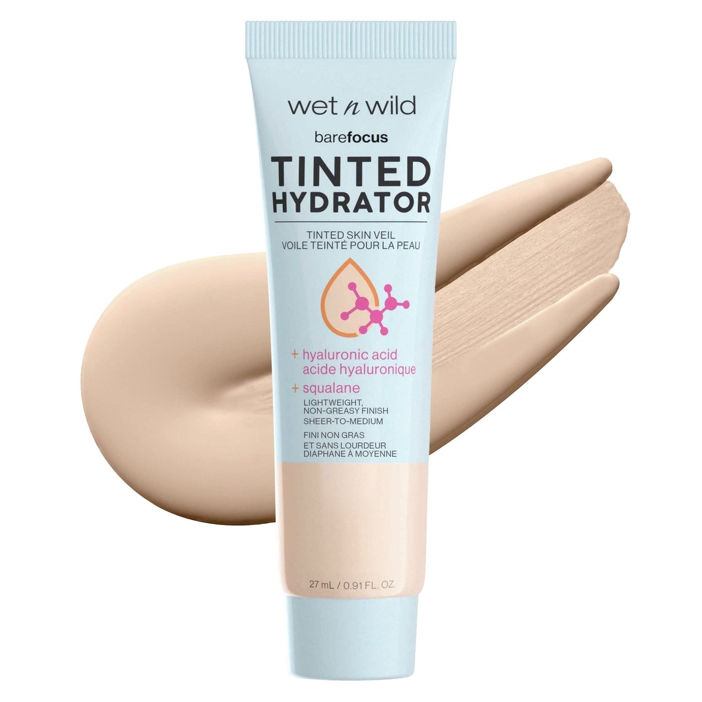 wet n wild Bare Focus Tinted Hydrator Tinted Skin Veil, Lightweight Buildable Coverage with Hyaluronic Acid & Vegan Squalane, Sheer-to-Medium Coverage - Maple Wellness Supplements