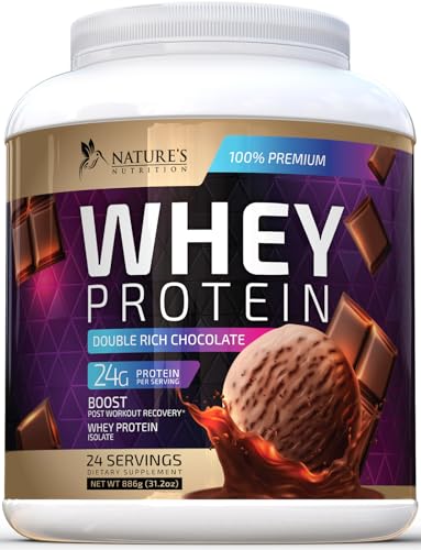 Whey Protein Powder 24g - Chocolate Ice Cream Whey Isolate Protein for Muscle Growth - Maple Wellness Supplements