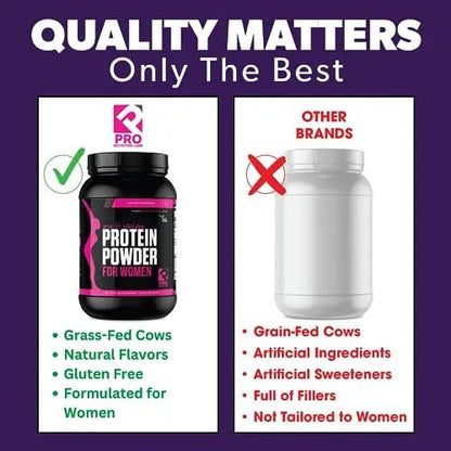Whey Protein Powder for Women - Supports Lean Muscle - Low Carb - Gluten Free - Grass Fed & rBGH Hormone Free (Creamy Vanilla, 2 lb) - Maple Wellness Supplements