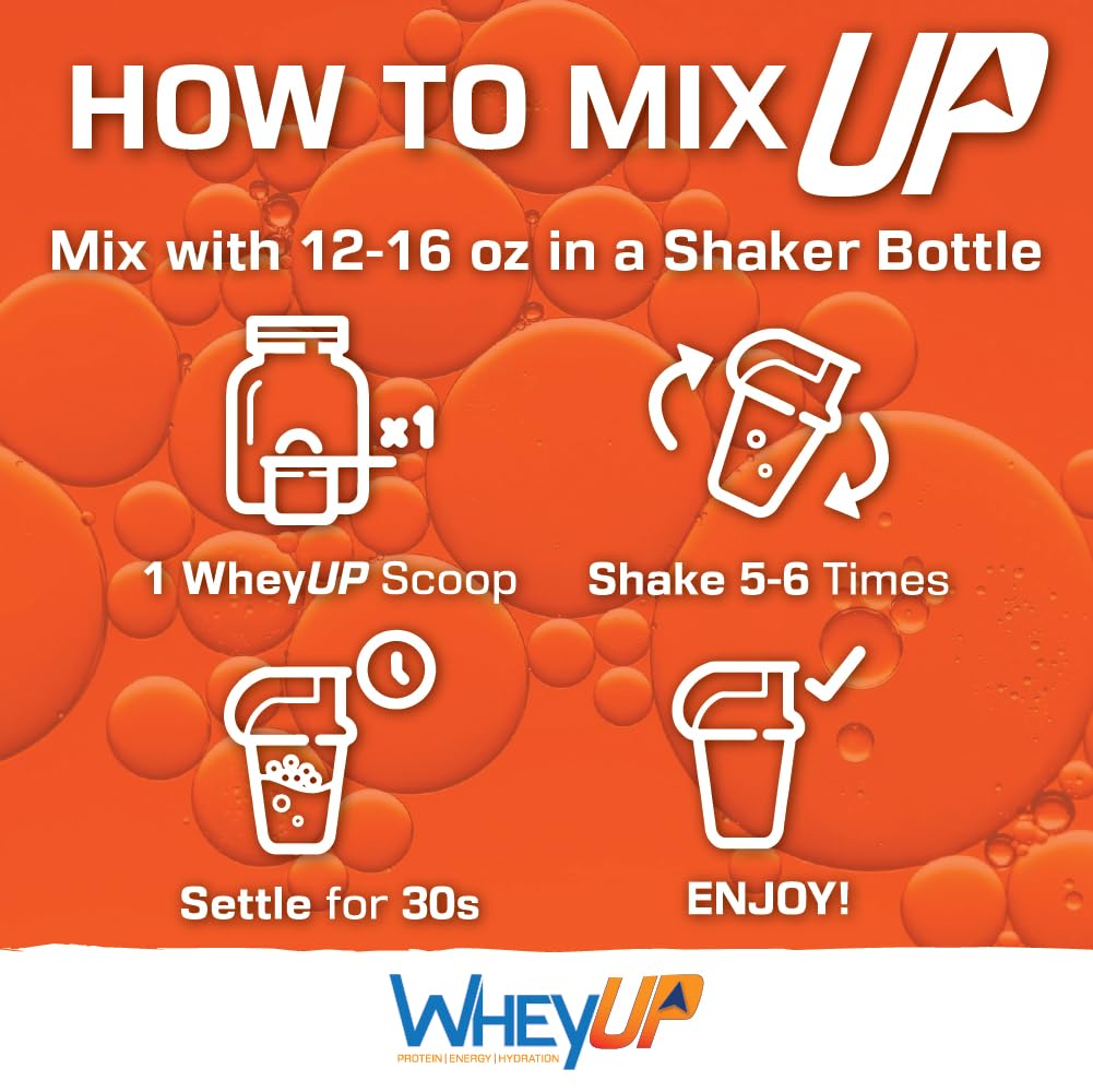 WheyUP Clear Whey Isolate Protein Powder, Blue Raspberry - 150mg Caffeine - 20 Servings - Maple Wellness Supplements