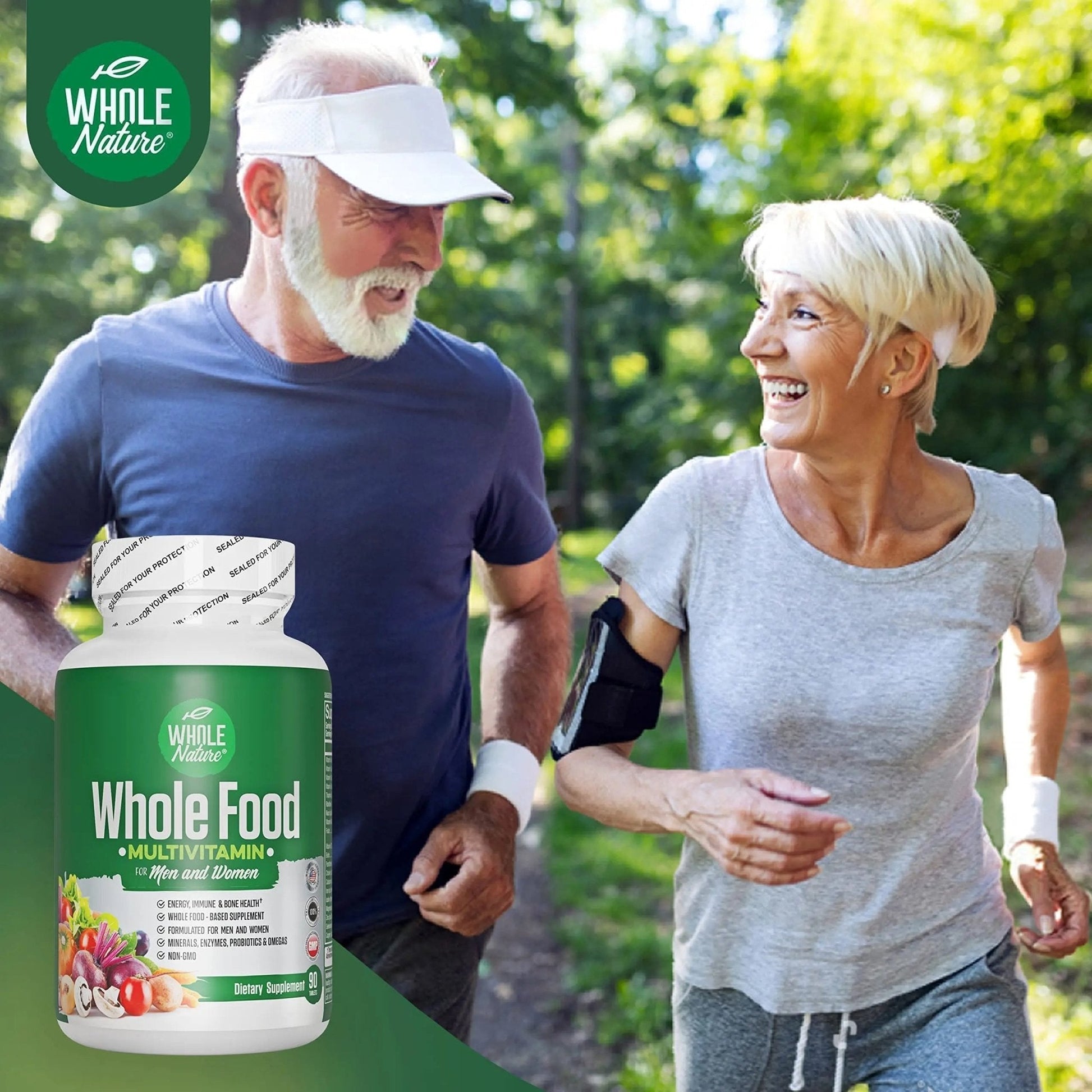 Whole Nature Whole Food Multivitamin for Men and Women Complete Daily Superfood Vitamins Plus Minerals Digestive Enzymes - Maple Wellness Supplements