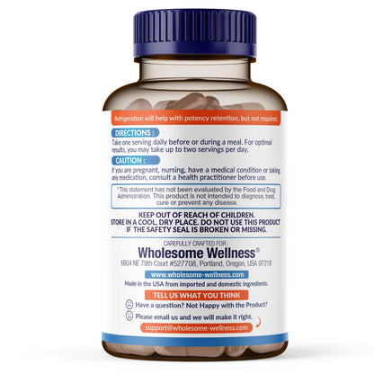 Wholesome Wellness Organic Raw Probiotics 100 Billion CFU, Dr Formulated for Women and Men, Complete Adult Supplement with Prebiotics - Maple Wellness Supplements