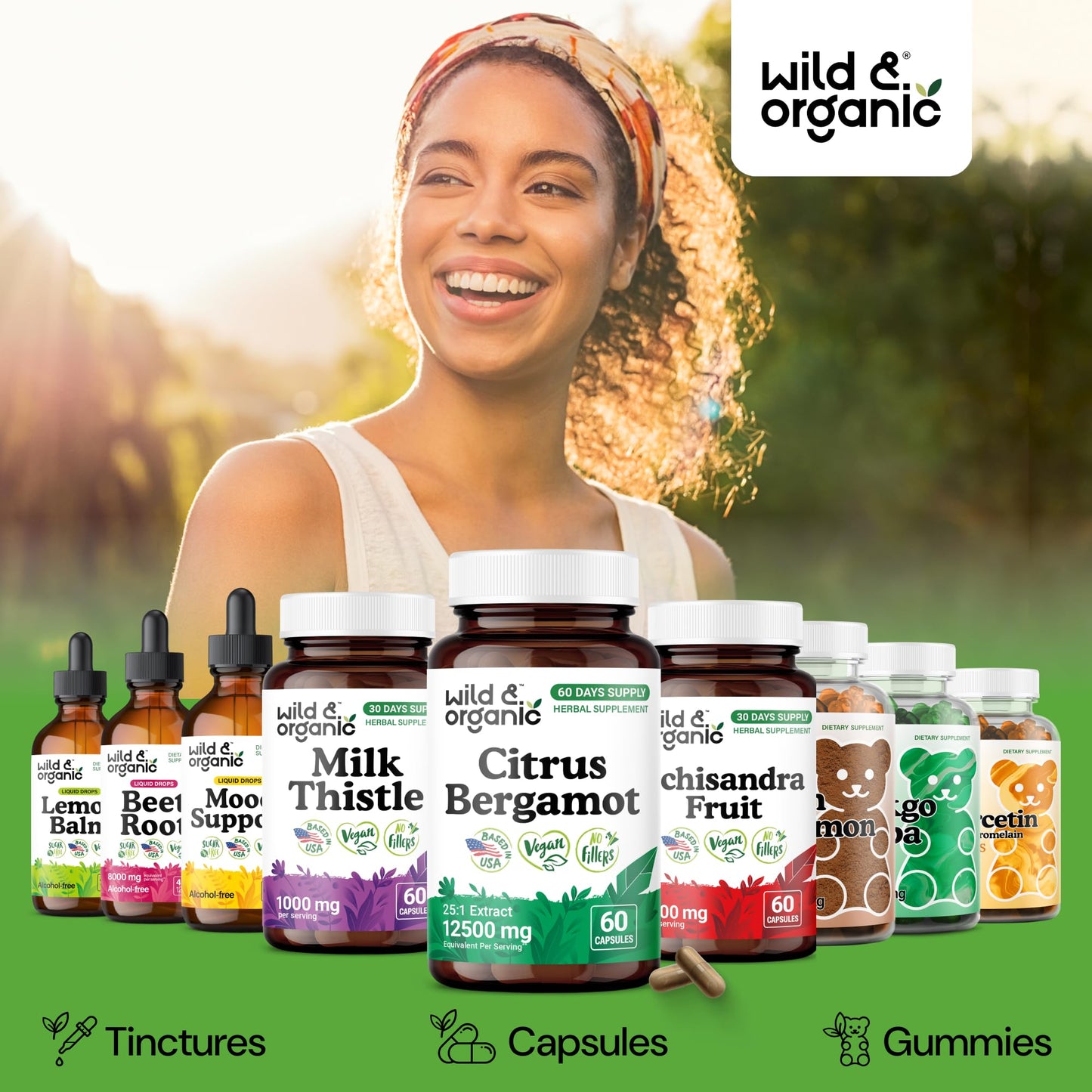 Wild & Organic Citrus Bergamot Capsules - Antioxidant & Overall Support - Citrus Bergamot Extract Capsules - Bergamia Fruit Powder Supplement - Maple Wellness Supplements