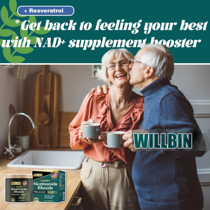 Willbin Liposomal NAD+ Supplement, Nicotinamide Riboside with Resveratrol, NAD Nicotinamide Riboside Boost Energy Focus Anti-Aging for Women & Men - 80 Vegan Capsules - Maple Wellness Supplements