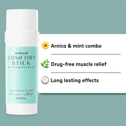 Wink Well Comfort Stick | Extra Strength Natural Muscle Relief | No-Mess roll on Stick | Joint Relief - Maple Wellness Supplements