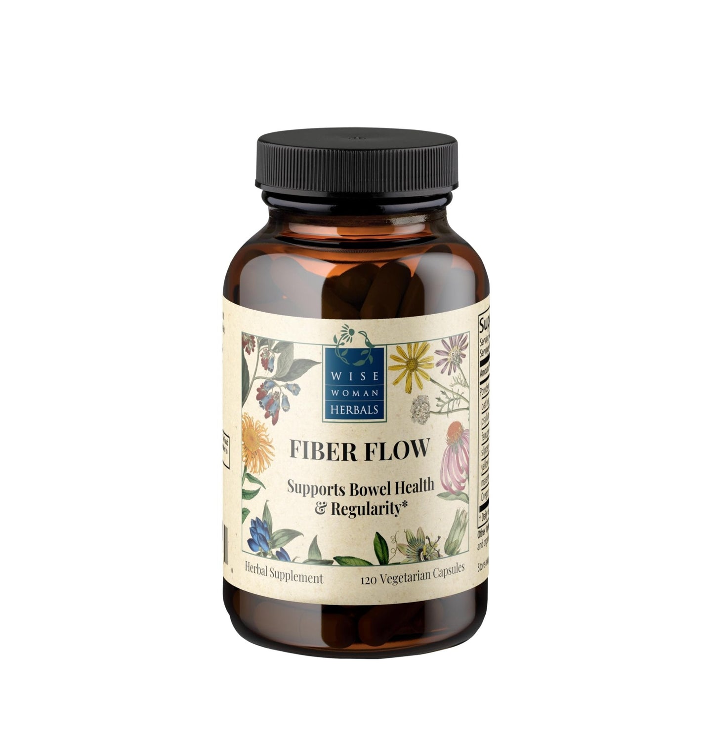 Wise Woman Herbals – Fiber Flow Capsules 120 Count – Supports Healthy Digestive Function, Gut Health, Bowel Health and Regularity - Maple Wellness Supplements
