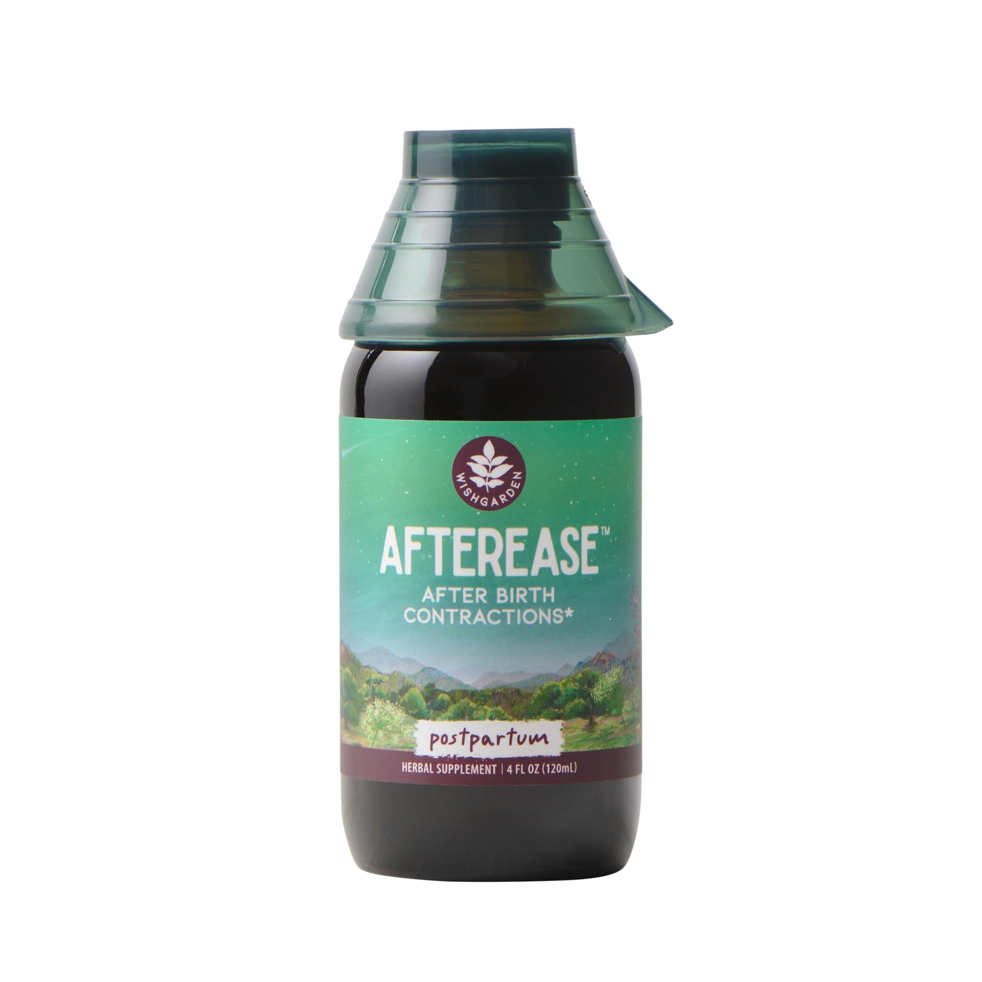 WishGarden Herbs AfterEase Drops for Postpartum Cramps & After-Birth Contractions – Liquid Herbal Supplement – Women's Postpartum Essential – 4 oz - Maple Wellness Supplements
