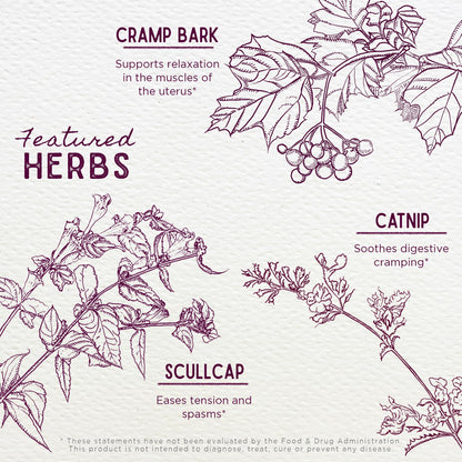 WishGarden Herbs Cramp Release - Natural Herbal Menstrual Cramp Relief Supplement with Cramp Bark, Fast-Acting Tincture Soothes Period Cramps, Supports a Healthy Hormone Cycle, Mood & Relaxation, 4oz - Maple Wellness Supplements
