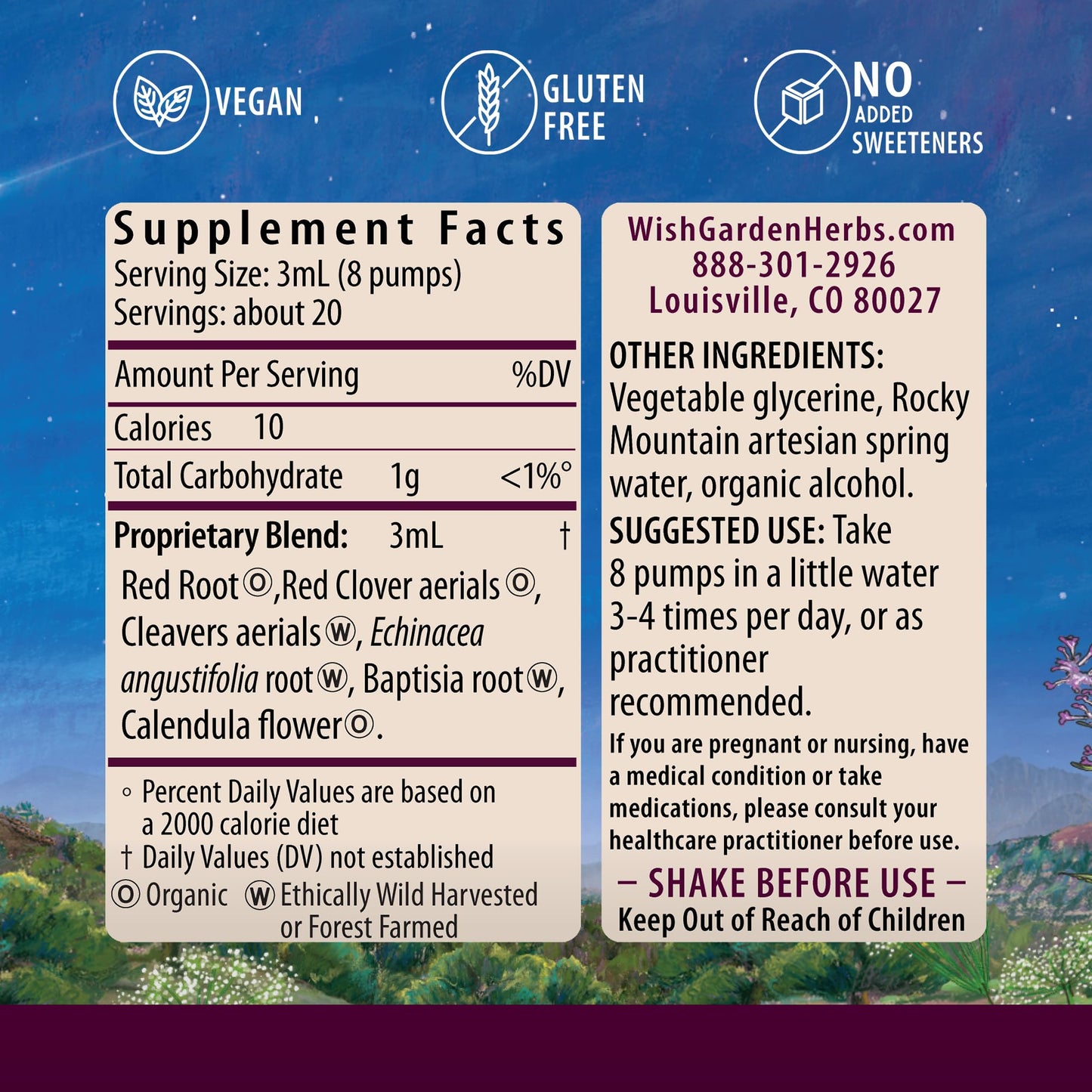 WishGarden Herbs Lymph Mover - Organic Lymphatic Drainage Drops with Echinacea, Cleavers & Red Root - Immune Support Supplement, Lymph System Support - Liquid Herbal Tincture, Gluten-Free, Vegan, 2oz - Maple Wellness Supplements
