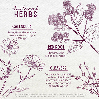 WishGarden Herbs Lymph Mover - Organic Lymphatic Drainage Drops with Echinacea, Cleavers & Red Root - Immune Support Supplement, Lymph System Support - Liquid Herbal Tincture, Gluten-Free, Vegan, 2oz - Maple Wellness Supplements