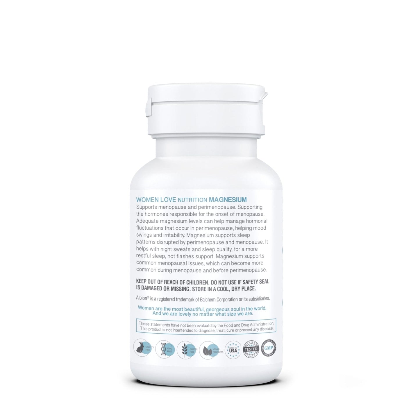 WOMEN LOVE NUTRITION, Magnesium for Women, Menopause & Peromenopause (90 Capsules) - Maple Wellness Supplements