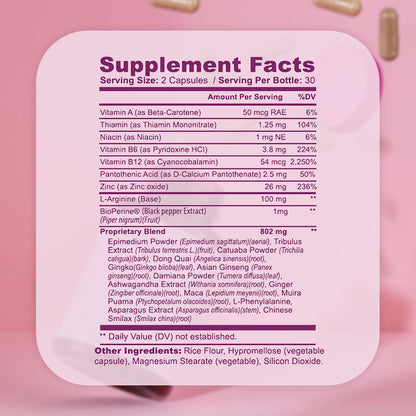 Women's Hormone Balance Supplement - Natural Support for Hormonal Balance, Energy Boost, Mood Swings, Hot Flashes, Menopausal Balance - 60 Capsules - Maple Wellness Supplements