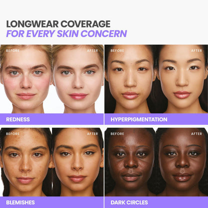 Wonderskin Hyper Bond All-Day Stay Serum Foundation – Waterproof, Transfer-Proof, 24HR Longwear Face Makeup with Niacinamide & Hyaluronic Acid – Lightweight, Natural Finish (Moonstone) - Maple Wellness Supplements