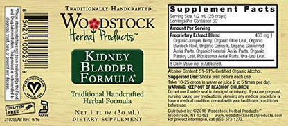 WOODSTOCK HERBAL PRODUCTS Kidney Bladder Formula, 1 FZ - Maple Wellness Supplements