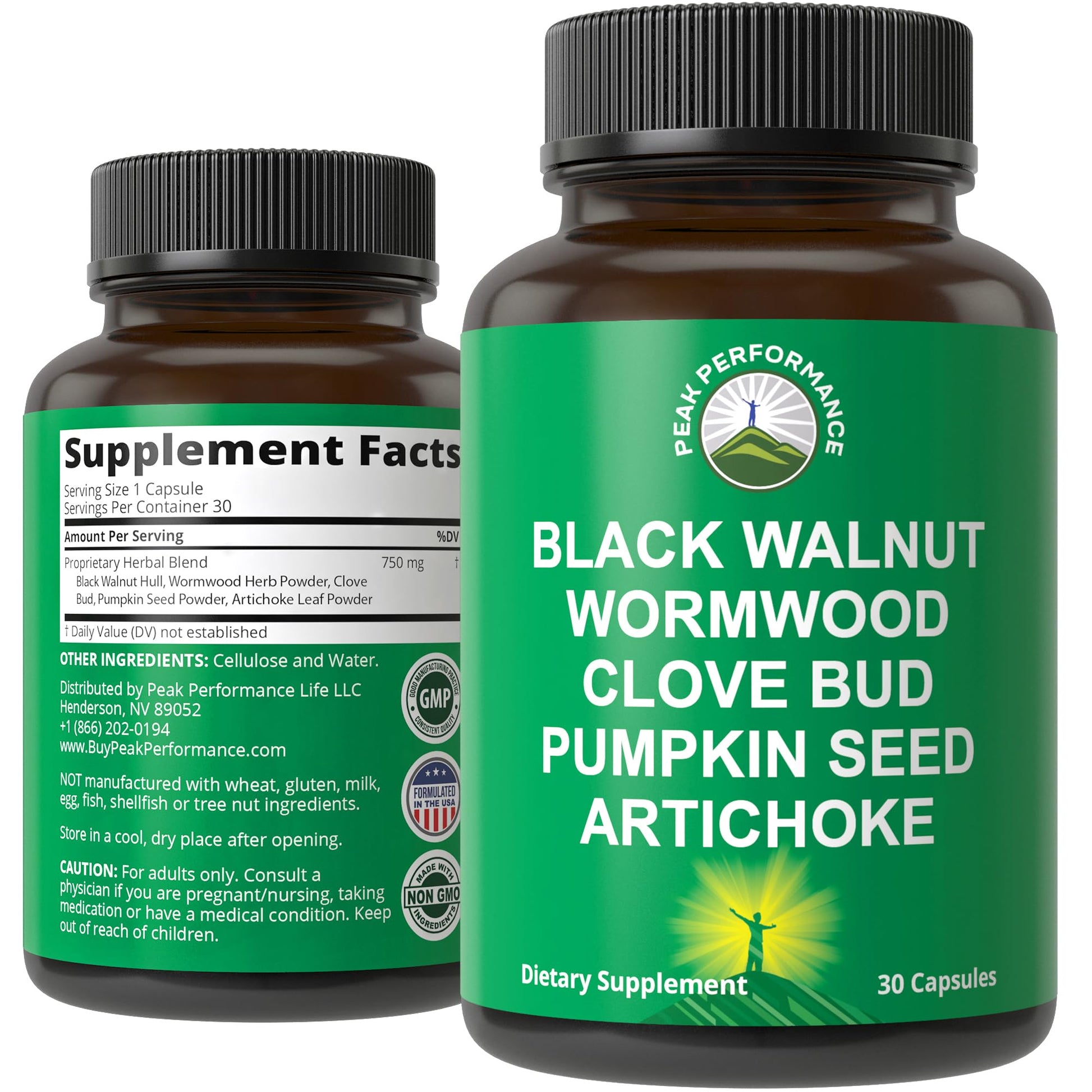 Wormwood Black Walnut Clove Cleanse for Humans. Elimination Detox + Intestinal Support Capsules Supplement for Adults and Kids. Pills with Artichoke and Pumpkin Seed for Additional Benefits - Maple Wellness Supplements