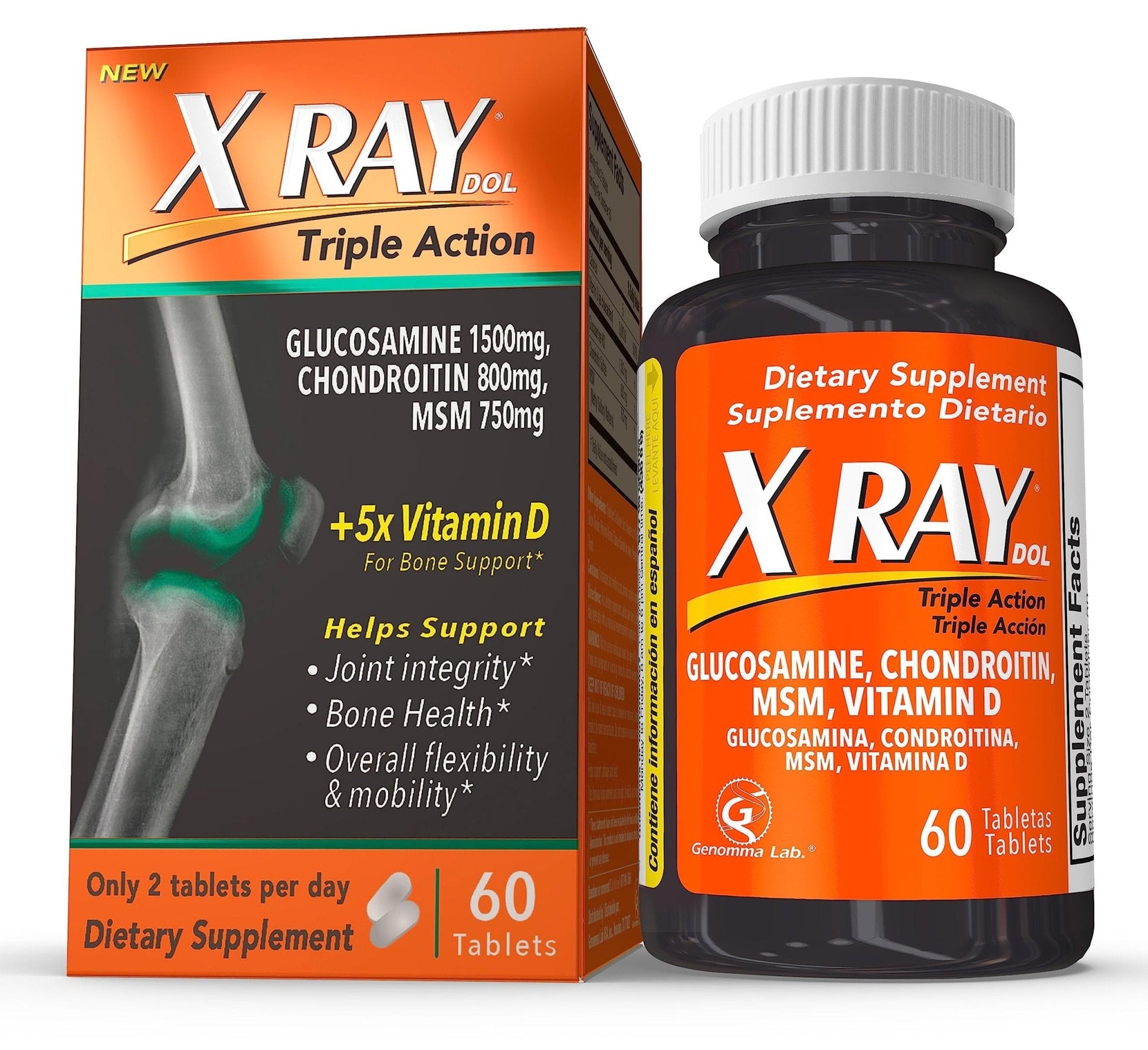 X Ray Dol Triple Action Joint Health Supplement, with 5X Vitamin D, Glucosamine 1500mg - Maple Wellness Supplements