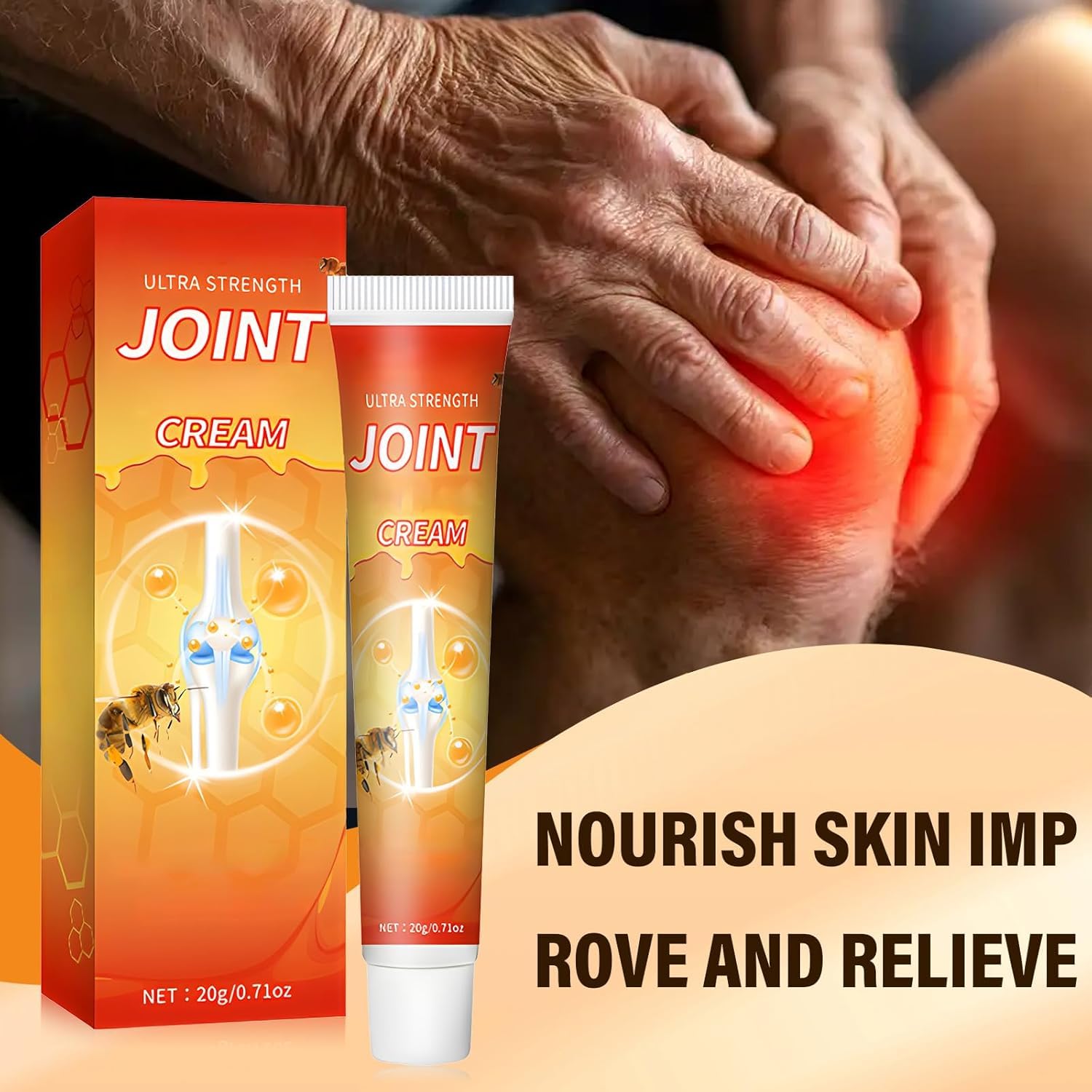 XiuFa 3PCS Joint Cream, Bee Venom Joint Repair Cream, for Back, Neck, Feet, Shoulder - Maple Wellness Supplements