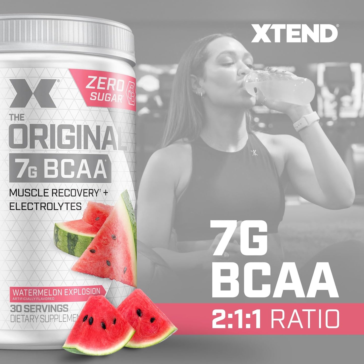 Xtend Original BCAA Powder, 7g BCAAs and 2.5g L-Glutamine for Muscle Recovery Hydration and Lean Muscle, Sugar Free Intra and Post Workout Drink with Electrolytes - Maple Wellness Supplements
