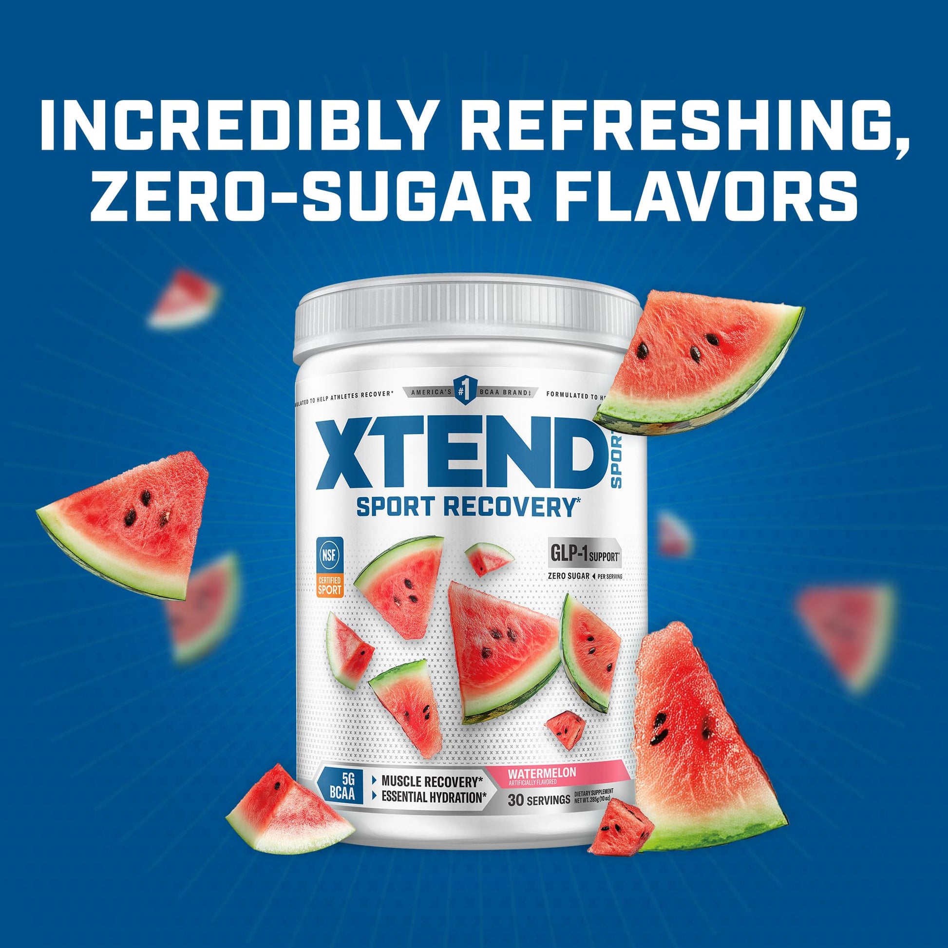Xtend Sport BCAA Powder Watermelon - Electrolyte Powder for Recovery & Hydration with Amino Acids - 30 Servings - Maple Wellness Supplements