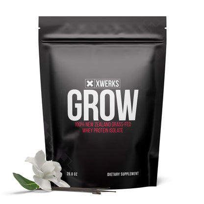 Xwerks Grow 100% New Zealand Grass-Fed Whey Protein - 25g of Pure Isolate Protein - Maple Wellness Supplements