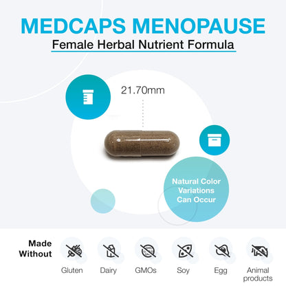 XYMOGEN Medcaps Menopause - Menopause Supplements for Women - Made with Dong Quai, Isoflavones, Ginseng Extract, Licorice Root + Black Cohosh - Gluten Free (120 Capsules) - Maple Wellness Supplements