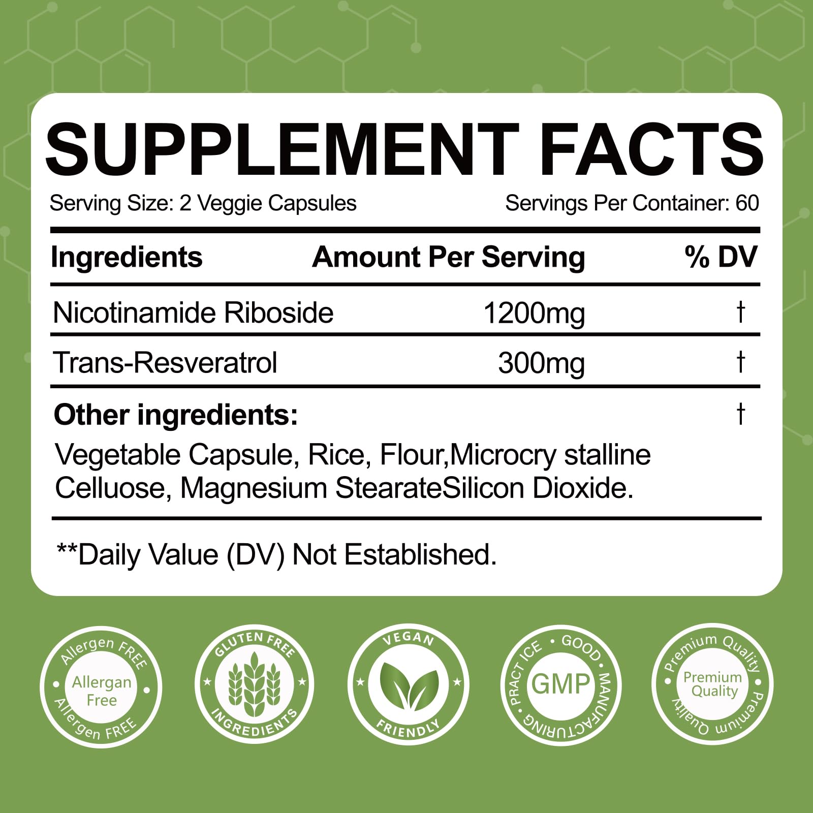 Yalei NAD Resveratrol Supplement 1500mg,120 Veggie Capsules | Liposomal NAD Plus Boosting | Support Cellular Health, Stamina & Healthy Aging for Women & Men | Non-GMO - Maple Wellness Supplements