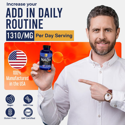 YAM Health Liposomal NAD Nicotinamide Riboside Equivalent with Trans-Resveratrol 300mg, Premium Halal NAD Supplement for Energy Metabolism, DNA Repair and Longevity, Vegan, Non-GMO (60 Count) - Maple Wellness Supplements