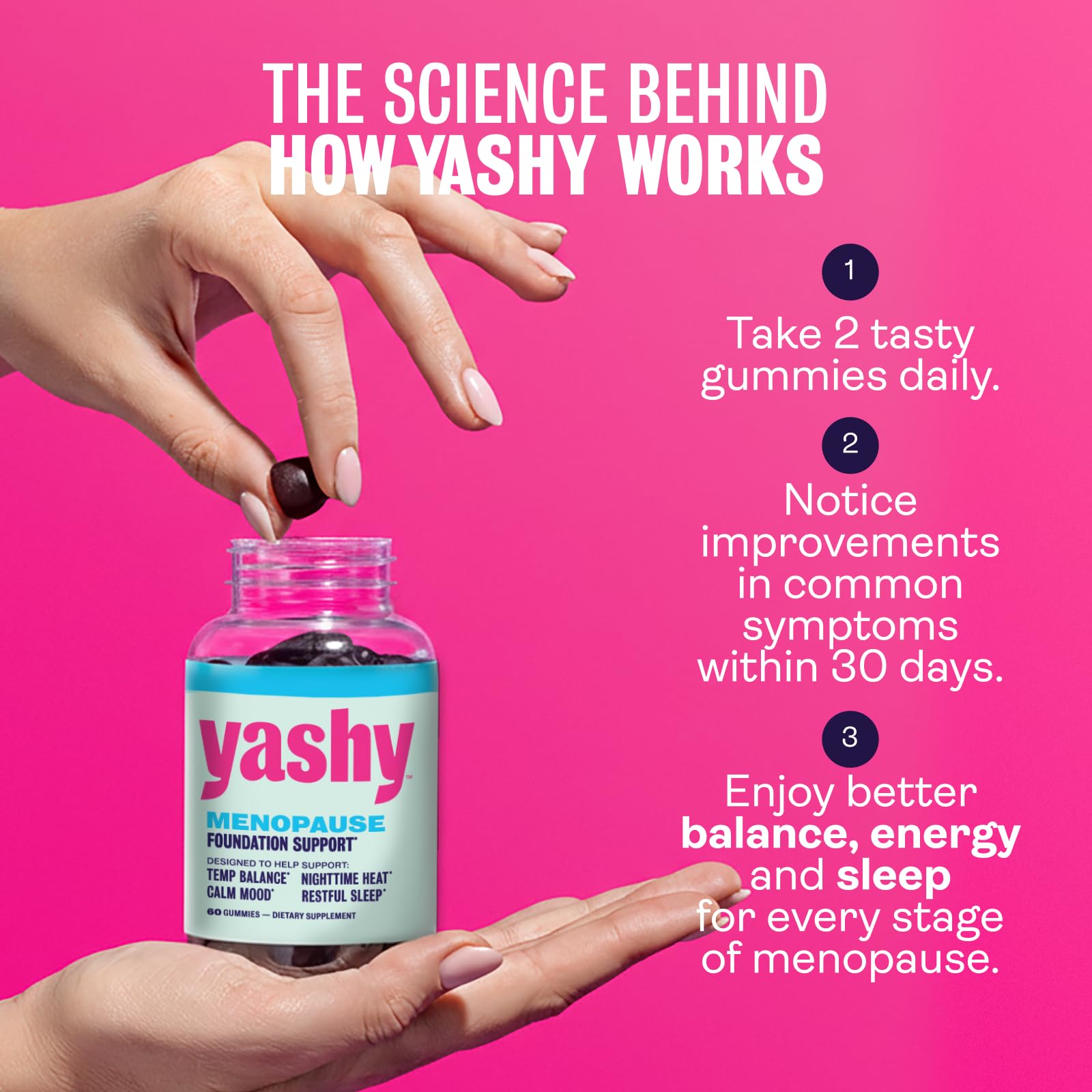 Yashy Gummies for Menopause | Hormone-Free Supplements for Women | Clinically Backed | 30 Servings | Helps Alleviate Hot Flashes, Night Sweats, & Mood Swings | Supports Libido | BlackBerry Flavor - Maple Wellness Supplements
